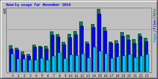Hourly usage for November 2016
