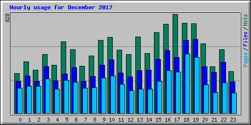 Hourly usage for December 2017