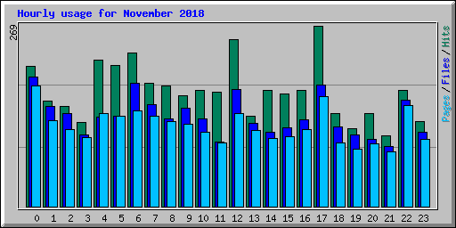 Hourly usage for November 2018