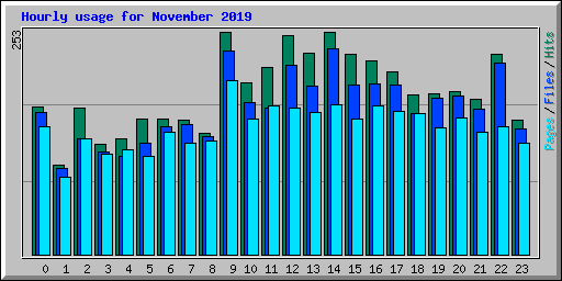 Hourly usage for November 2019