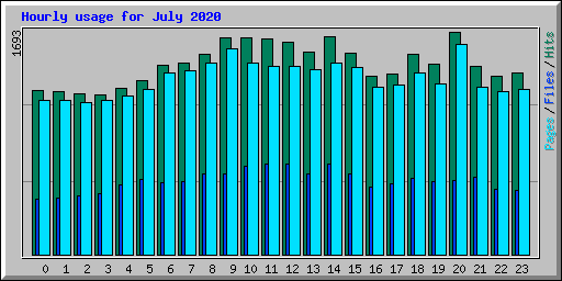 Hourly usage for July 2020
