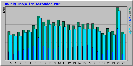 Hourly usage for September 2020