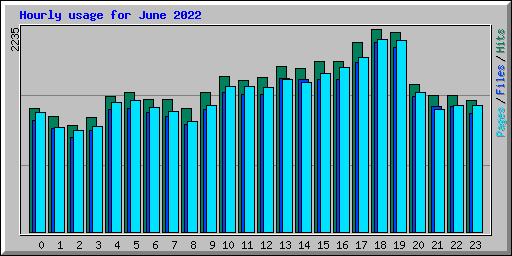 Hourly usage for June 2022