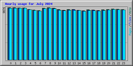 Hourly usage for July 2024