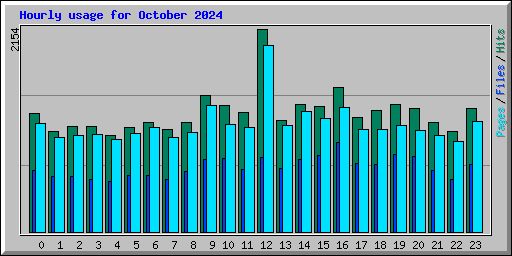Hourly usage for October 2024