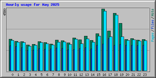 Hourly usage for May 2025