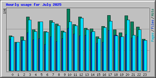 Hourly usage for July 2025