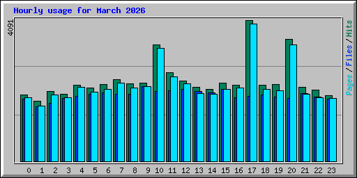 Hourly usage for March 2026
