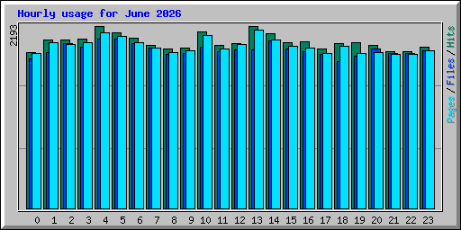 Hourly usage for June 2026